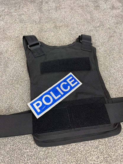 Ex Police Mehler Ballistic Body Armour Hard Plate Carrier Vest Cover BADGED