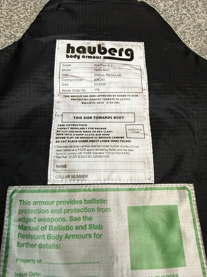 Ex Police Hauberg Molle Body Armour Stab Vest & Bag SMALL Anti Stab & Ballistic HG1A & KR2