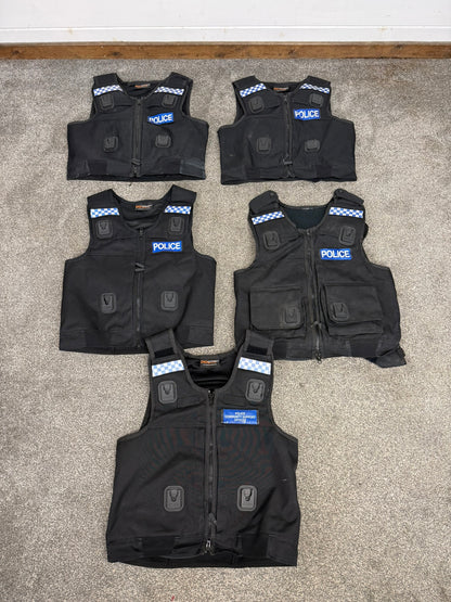 5x Ex Police Cooneen Body Armour Cover Job Lot Badged Security Film TV
