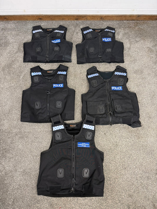5x Ex Police Cooneen Body Armour Cover Job Lot Badged Security Film TV