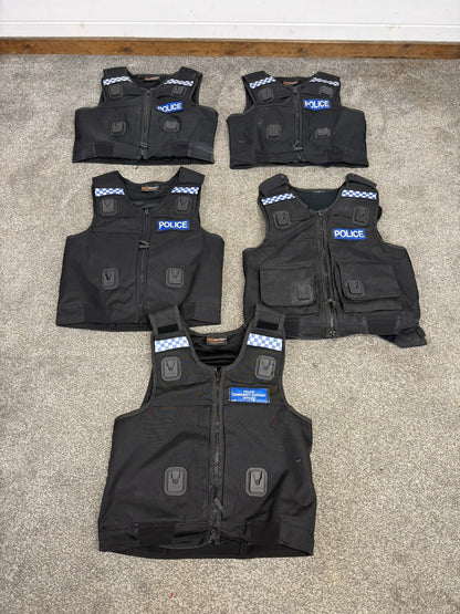 5x Ex Police Cooneen Body Armour Cover Job Lot Badged Security Film TV