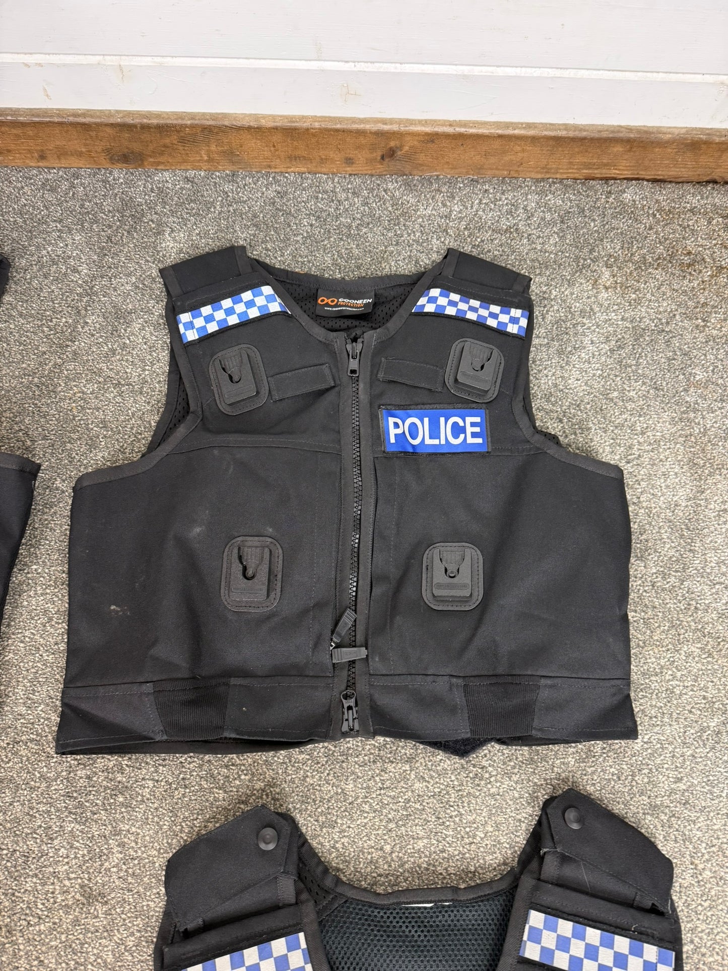 5x Ex Police Cooneen Body Armour Cover Job Lot Badged Security Film TV
