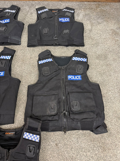 5x Ex Police Cooneen Body Armour Cover Job Lot Badged Security Film TV