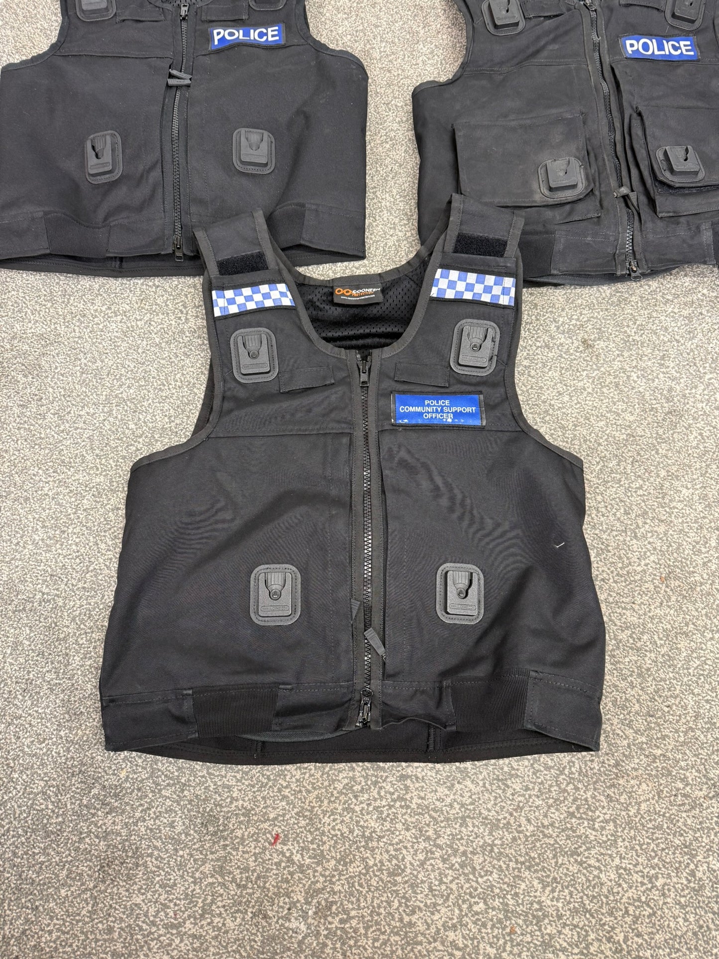 5x Ex Police Cooneen Body Armour Cover Job Lot Badged Security Film TV