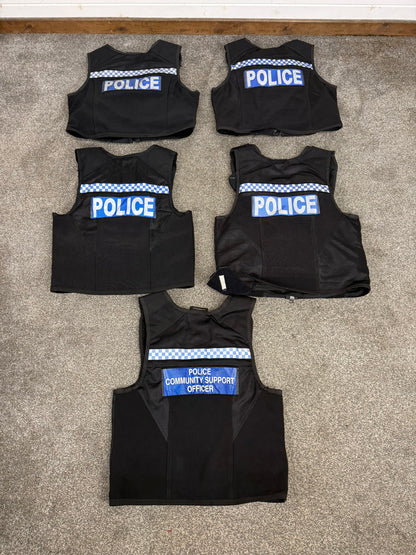 5x Ex Police Cooneen Body Armour Cover Job Lot Badged Security Film TV