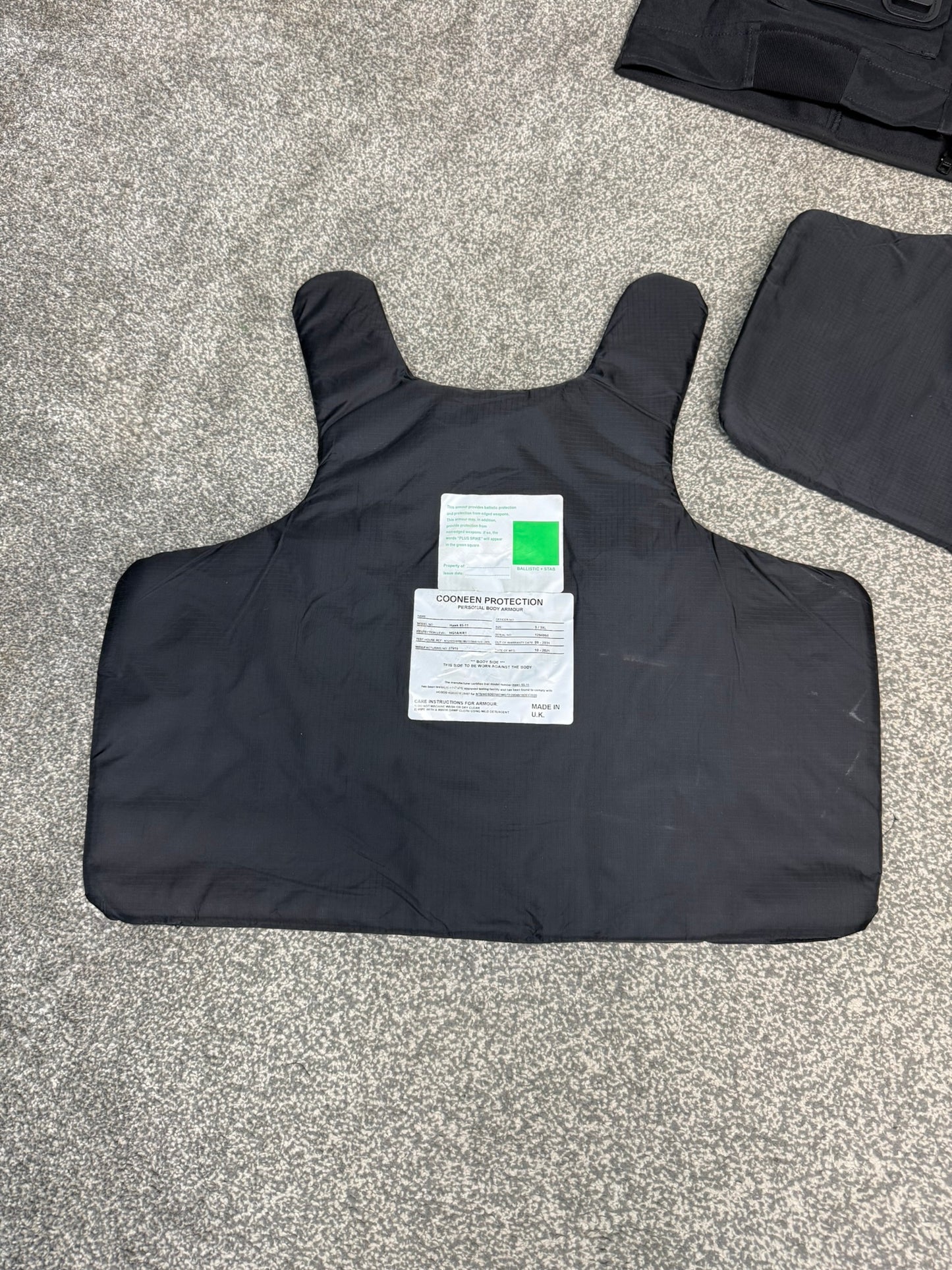 Ex Police Cooneen Body Armour Stab Vest X LARGE Anti Stab & Ballistic HG1A & KR1 + Bag VGC