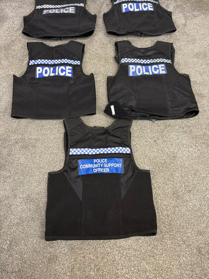 5x Ex Police Cooneen Body Armour Cover Job Lot Badged Security Film TV