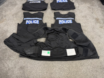 5x Ex Police Cooneen Body Armour Cover Job Lot Badged Security Film TV