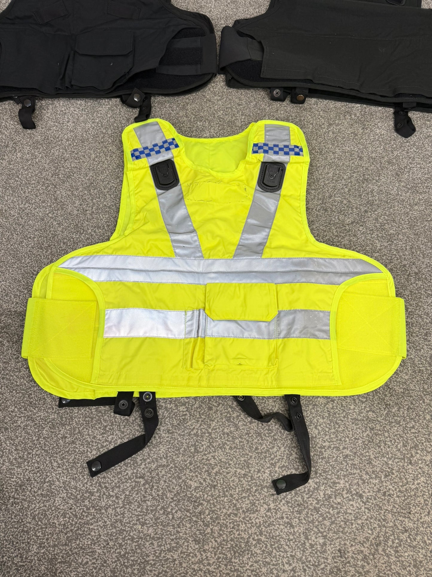 3x Ex Police Mehler Body Armour Vest COVERS Job Lot L-XL Security Film TV