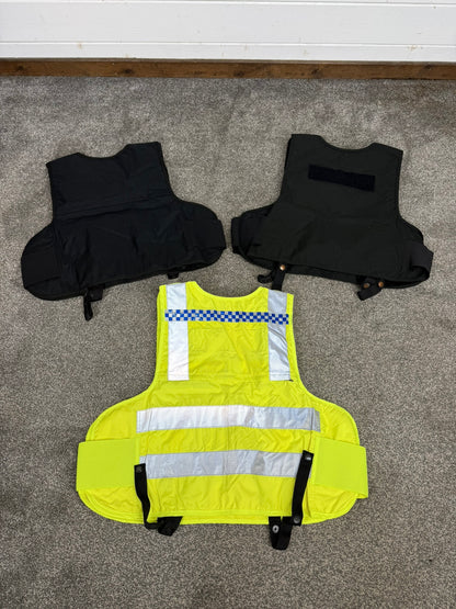 3x Ex Police Mehler Body Armour Vest COVERS Job Lot L-XL Security Film TV