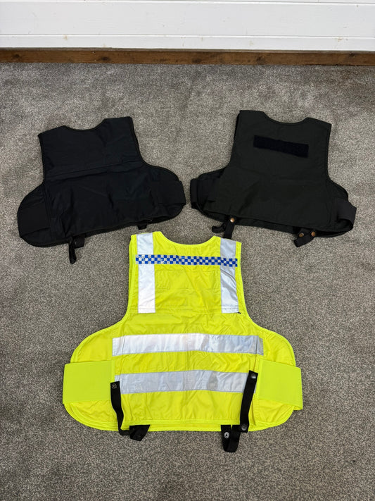 3x Ex Police Mehler Body Armour Vest COVERS Job Lot L-XL Security Film TV