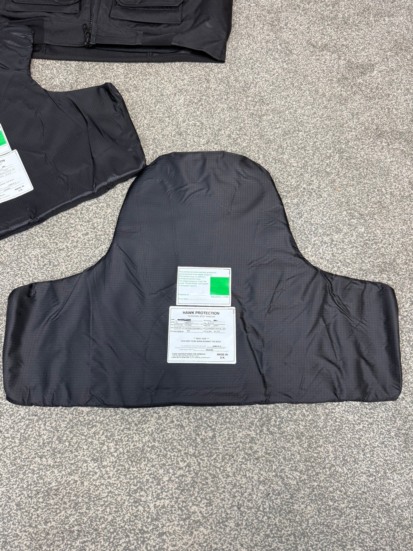 Ex Police Cooneen Body Armour Stab Vest X LARGE Anti Stab & Ballistic HG1A & KR1 + Bag VGC