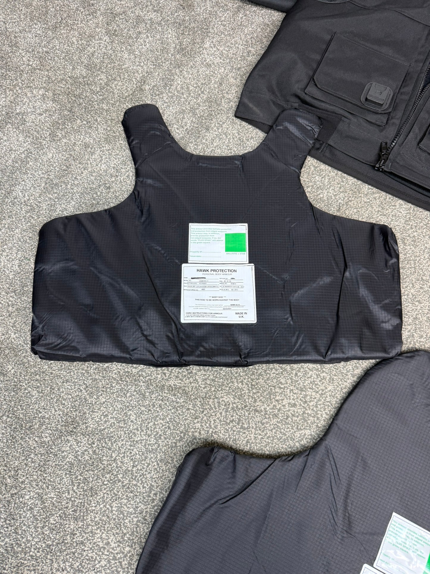 Ex Police Cooneen Body Armour Stab Vest X LARGE Anti Stab & Ballistic HG1A & KR1 + Bag VGC