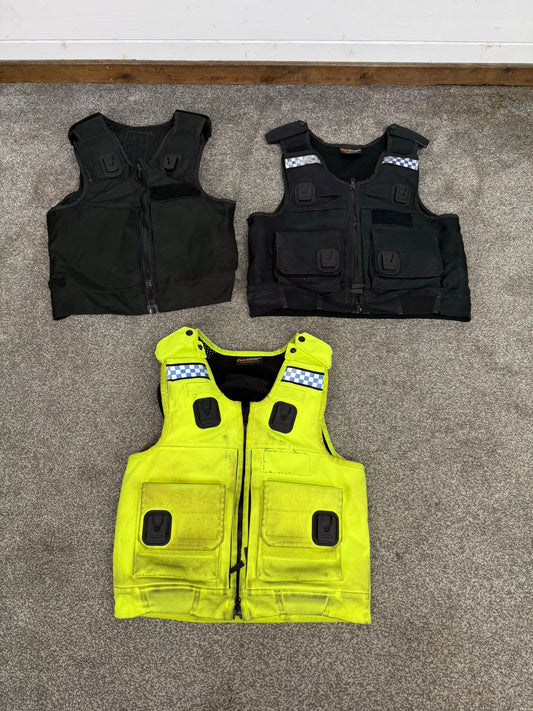 3x Ex Police Body Armour Cover Job Lot MED-LRG Security Film TV