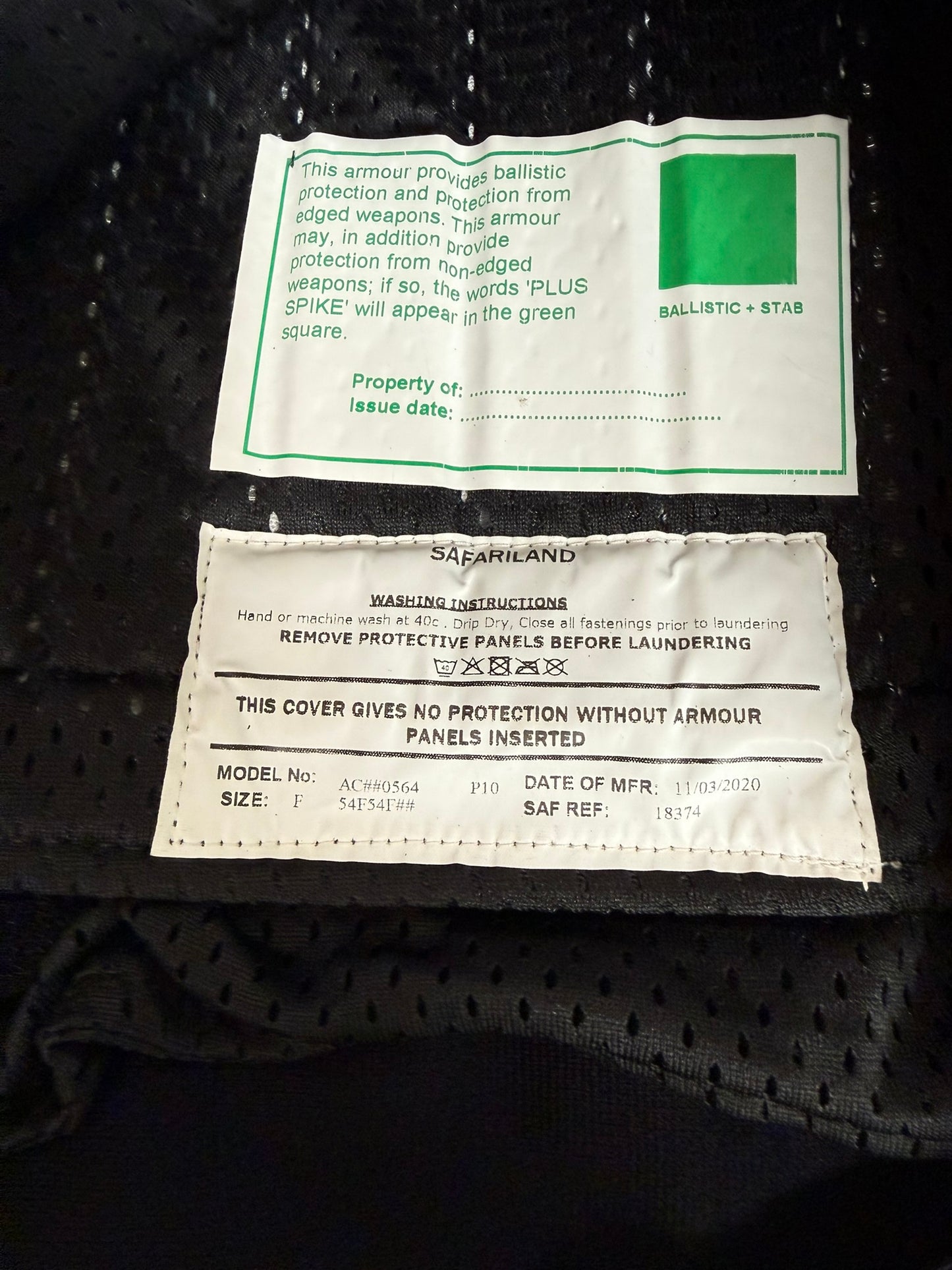 3x Ex Police Body Armour Cover Job Lot MED-LRG Security Film TV
