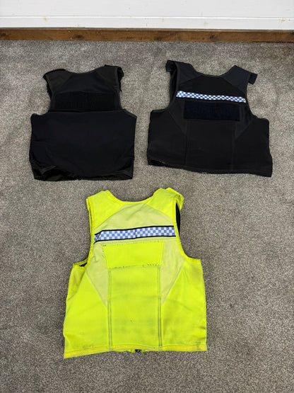 3x Ex Police Body Armour Cover Job Lot MED-LRG Security Film TV