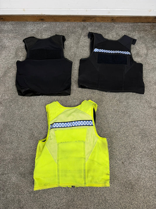 3x Ex Police Body Armour Cover Job Lot MED-LRG Security Film TV