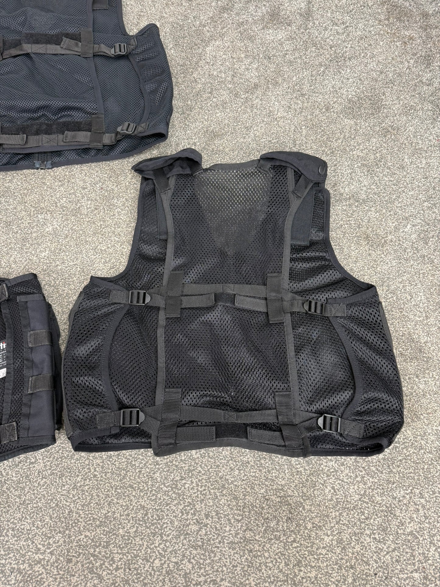 3x Ex Police Black Utility Tac Vest Job Lot SMALL Security Equipment Patrol Arktis Vest
