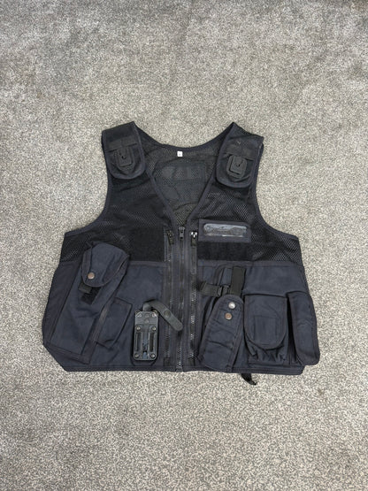 Ex Police Black Arktis Utility Vest Equipment Tactical Vest Security Patrol Airsoft