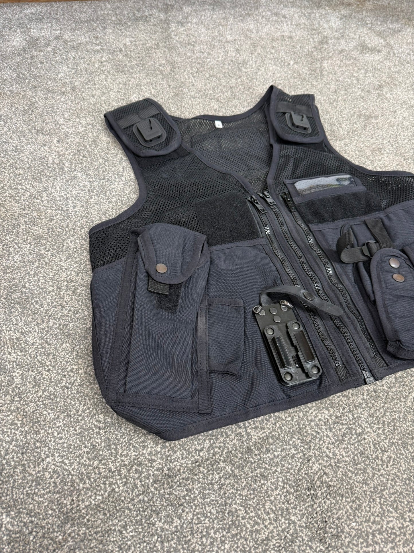 Ex Police Black Arktis Utility Vest Equipment Tactical Vest Security Patrol Airsoft