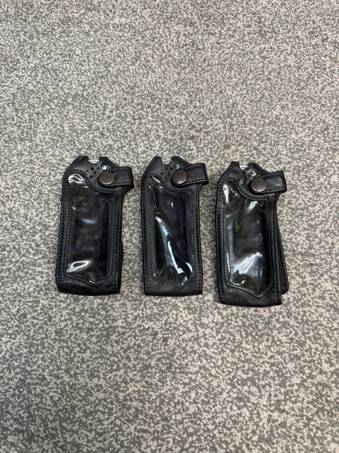 Ex Police Klickfast Sepura Leather Radio Case x3 - Resale Film TV Uniform