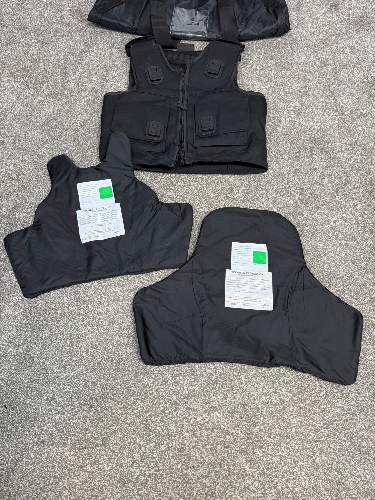 Ex Police Cooneen Body Armour Stab Vest + Bag SMALL Anti Stab & Ballistic HG1A & KR1