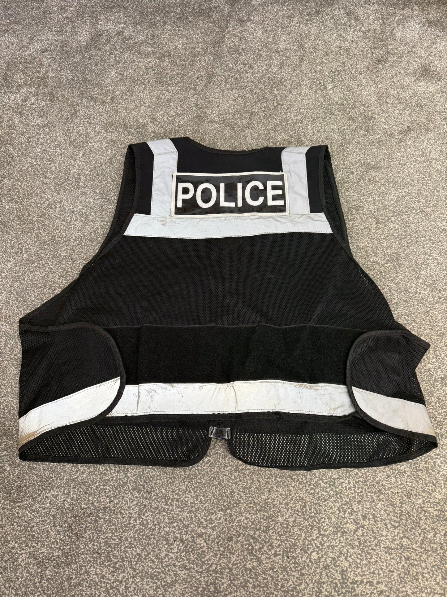 Ex Police Black Protec Utility Tac Vest Badged - TV Film Collector Display Security