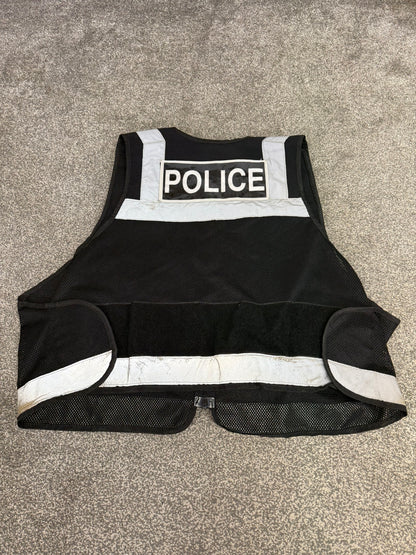 Ex Police Black Protec Utility Tac Vest Badged - TV Film Collector Display Security