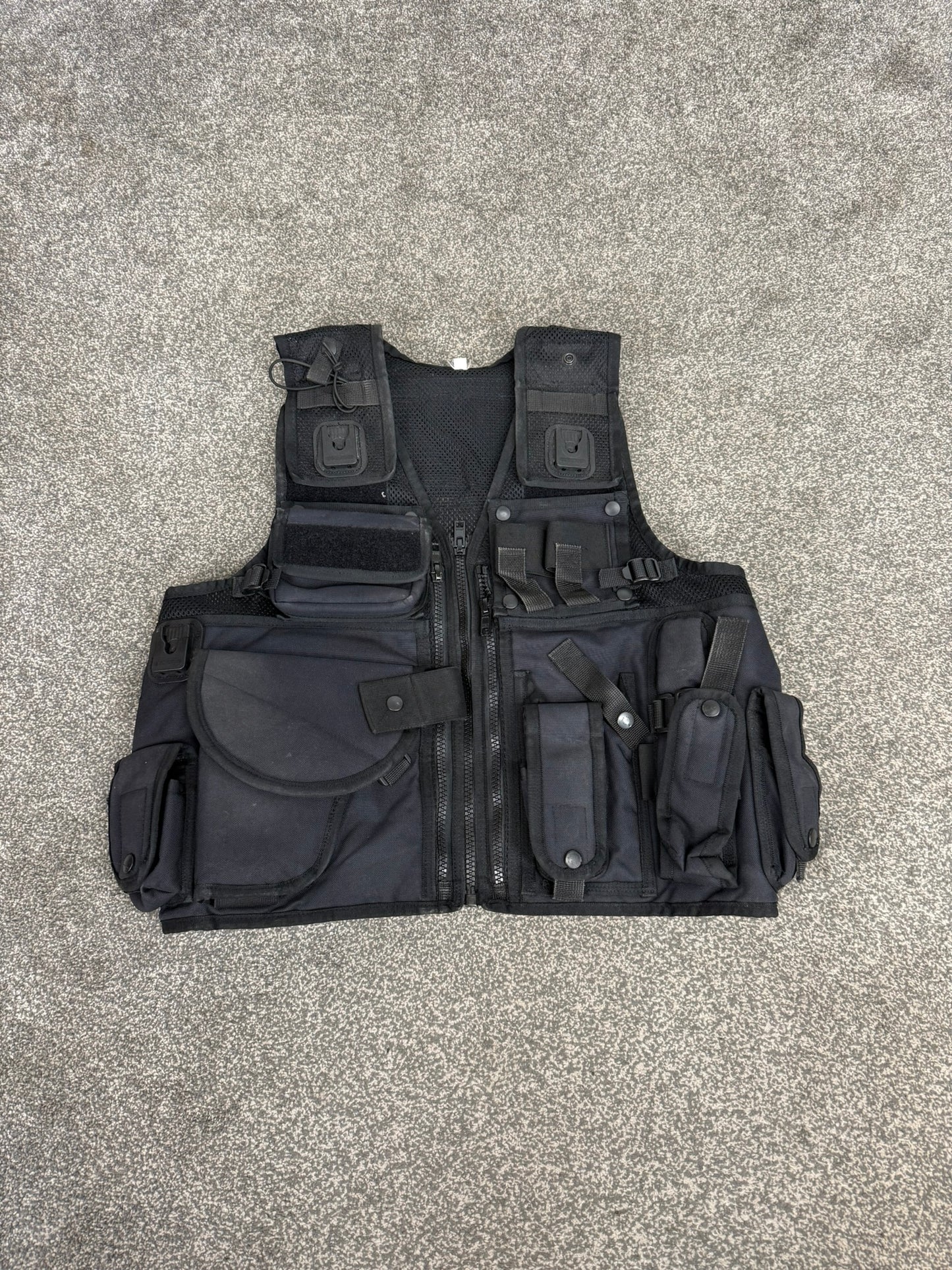Arktis Black Tactical Vest Ex Police Utility Taser Vest Airsoft Security Patrol - Small
