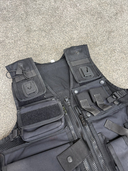 Arktis Black Tactical Vest Ex Police Utility Taser Vest Airsoft Security Patrol - Small