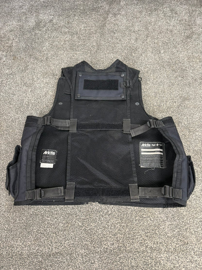 Arktis Black Tactical Vest Ex Police Utility Taser Vest Airsoft Security Patrol - Small