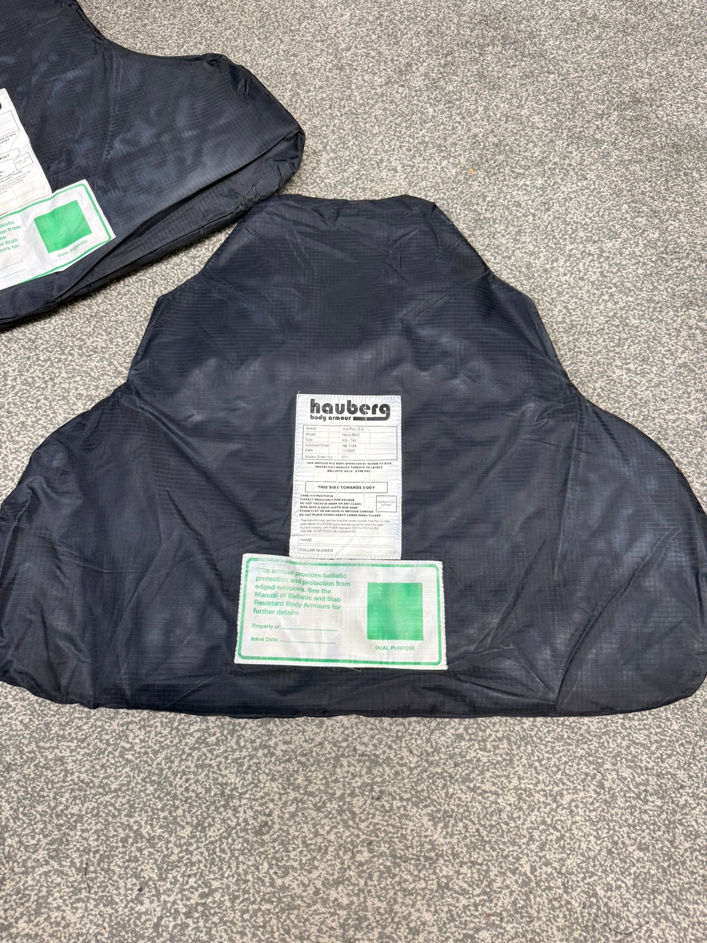 Ex Police Hauberg Yaffy Body Armour Stab Vest XXL Anti Stab & Ballistic HG1A & KR2