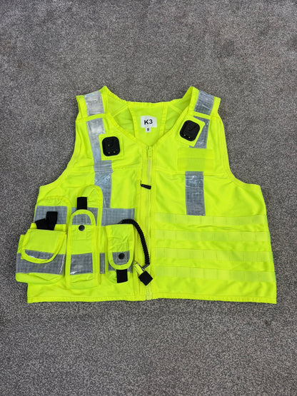 Ex Police Hi Vis Molle Equipment Tac Vest & Pouches X Large Security Patrol SIA