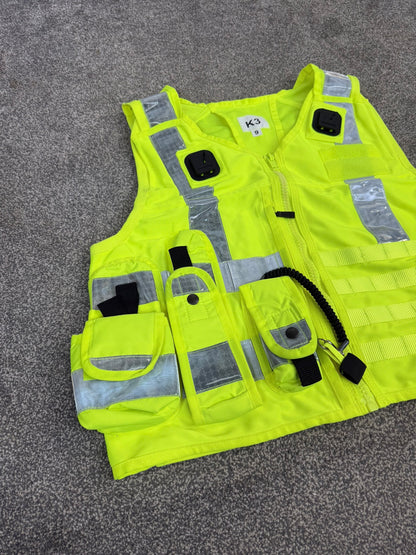 Ex Police Hi Vis Molle Equipment Tac Vest & Pouches X Large Security Patrol SIA