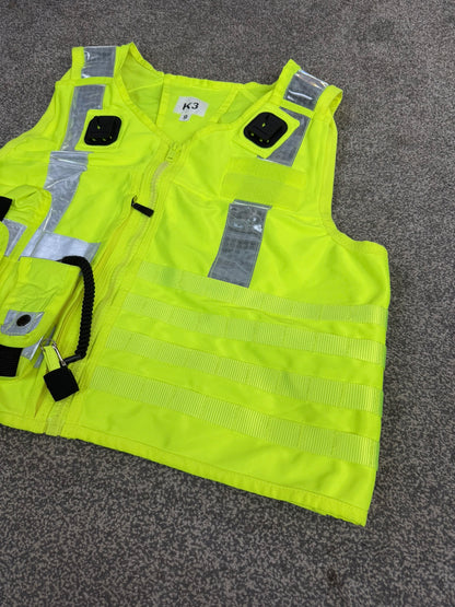 Ex Police Hi Vis Molle Equipment Tac Vest & Pouches X Large Security Patrol SIA