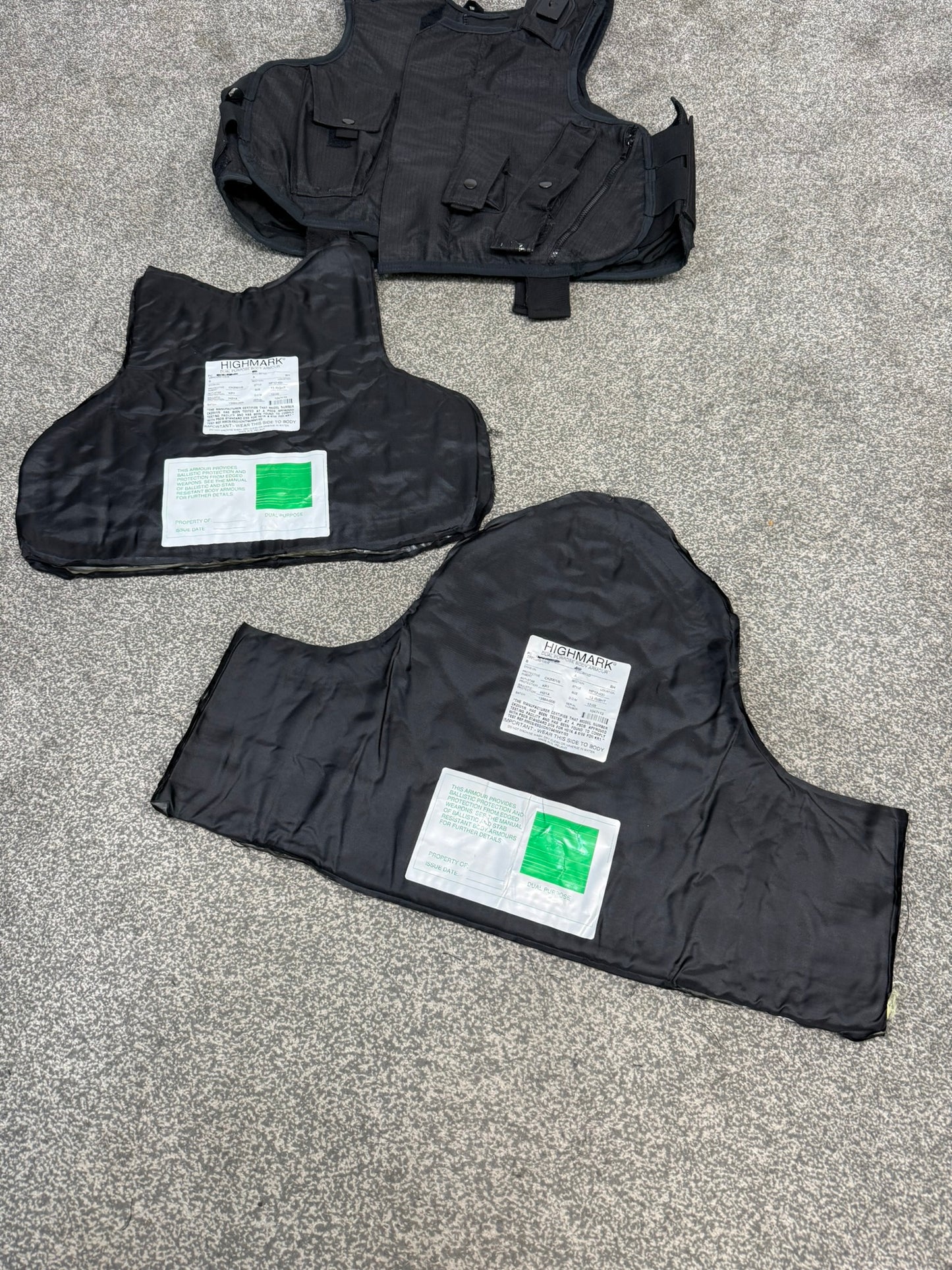 Ex Police Highmark Body Armour Stab Vest XL Anti Stab & Ballistic HG1A & KR1 Security