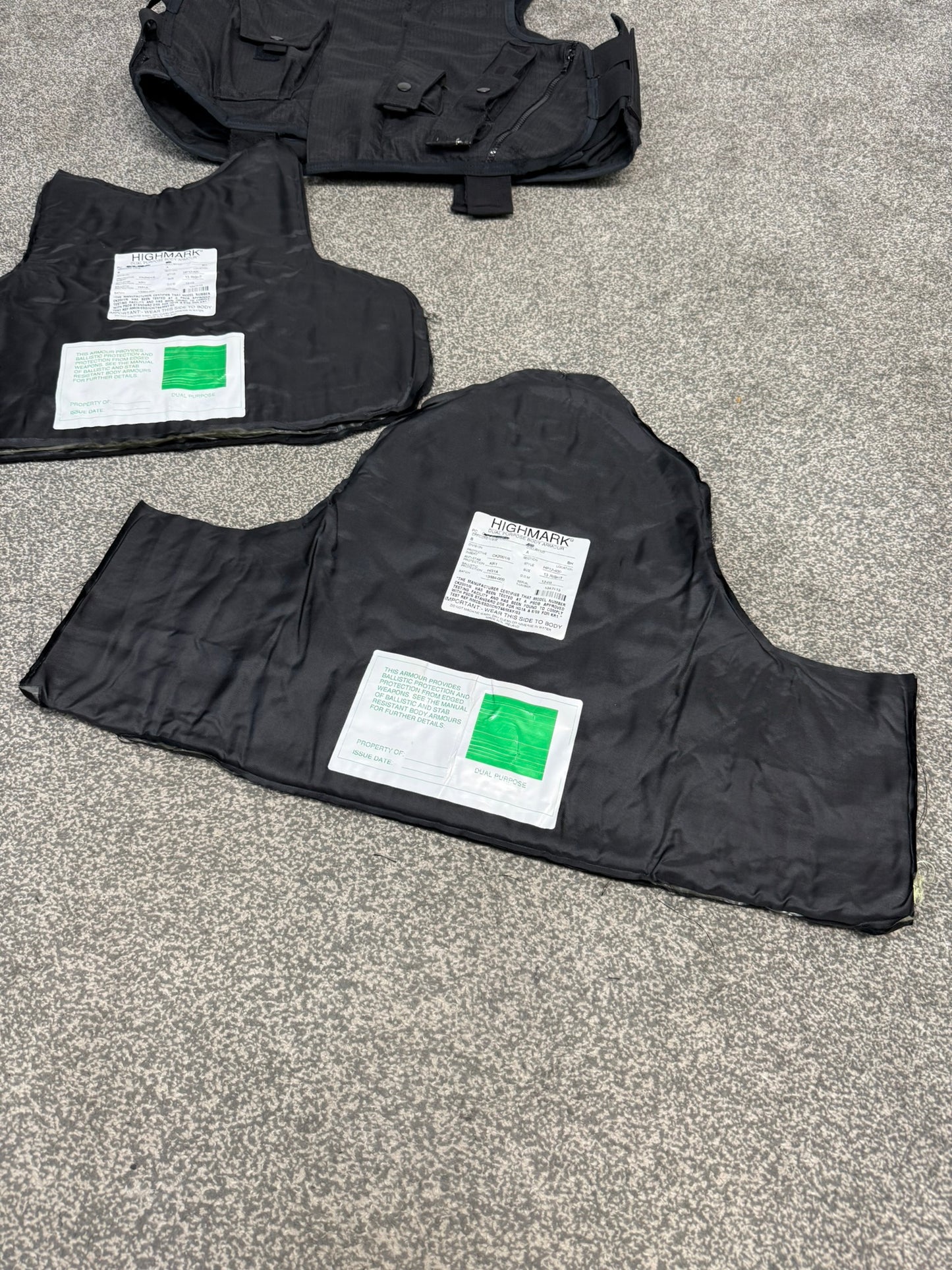 Ex Police Highmark Body Armour Stab Vest XL Anti Stab & Ballistic HG1A & KR1 Security