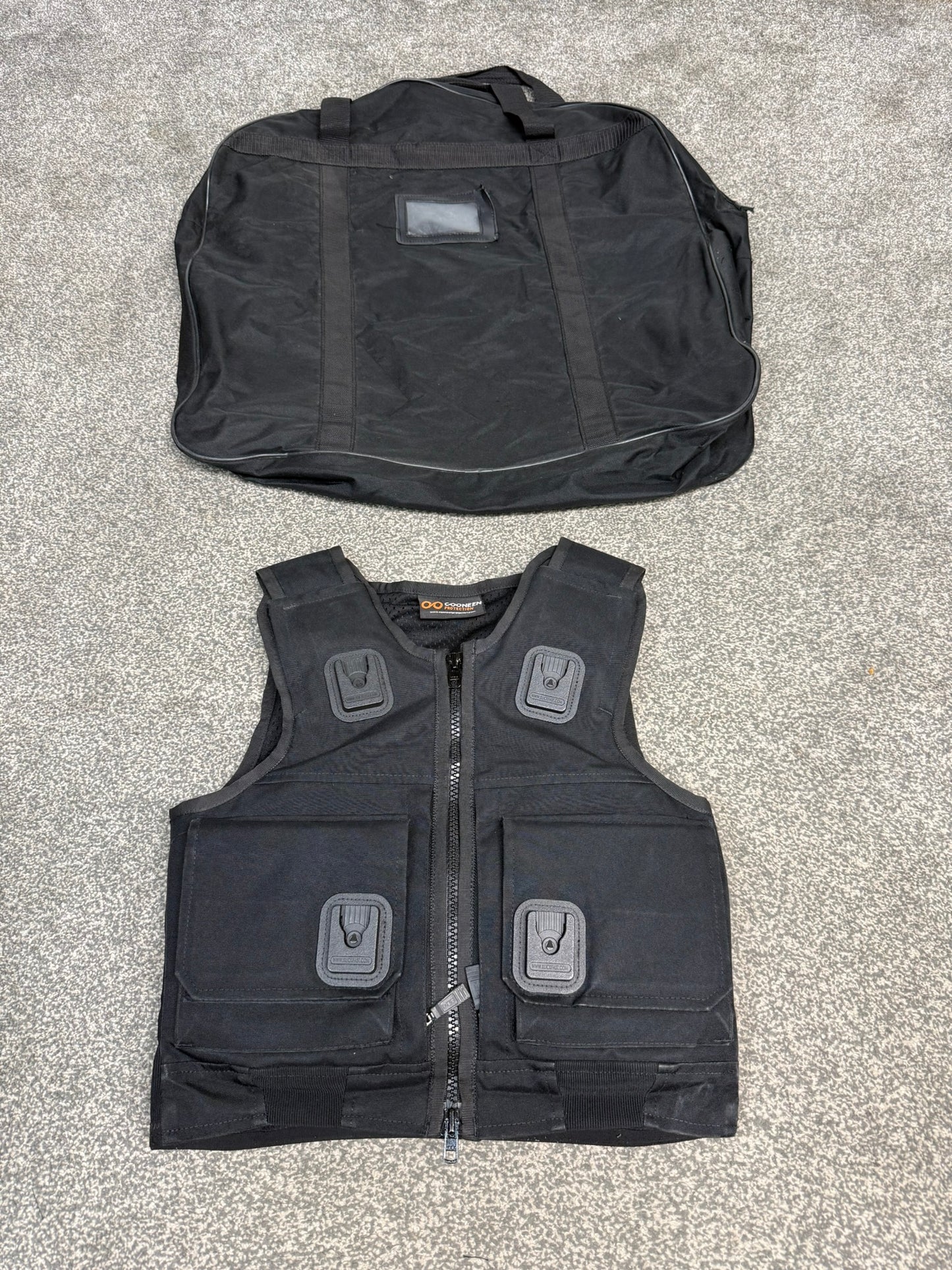 Ex Police Cooneen Body Armour Stab Vest + Bag X SMALL Anti Stab & Ballistic HG1A & KR1