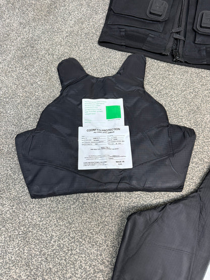 Ex Police Cooneen Body Armour Stab Vest + Bag X SMALL Anti Stab & Ballistic HG1A & KR1