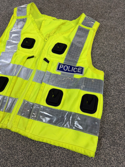 Ex Police Hi Vis Tactical Utility Klickfast Vest BADGED - Medium