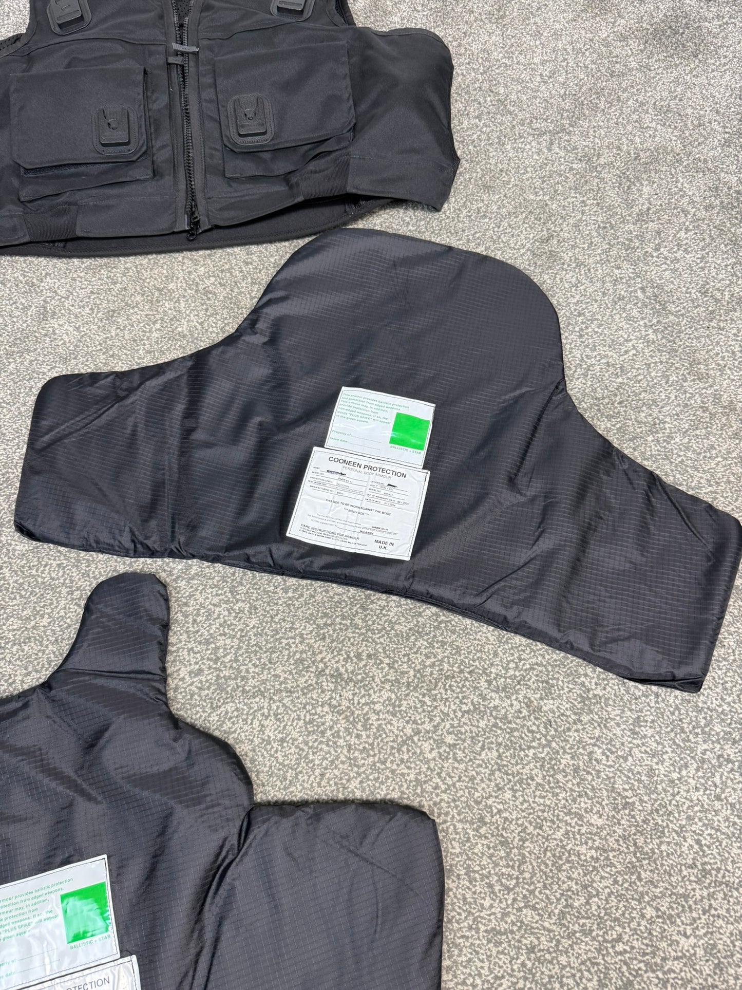 Ex Police Cooneen Body Armour Stab Vest X LARGE Anti Stab & Ballistic HG1A & KR1