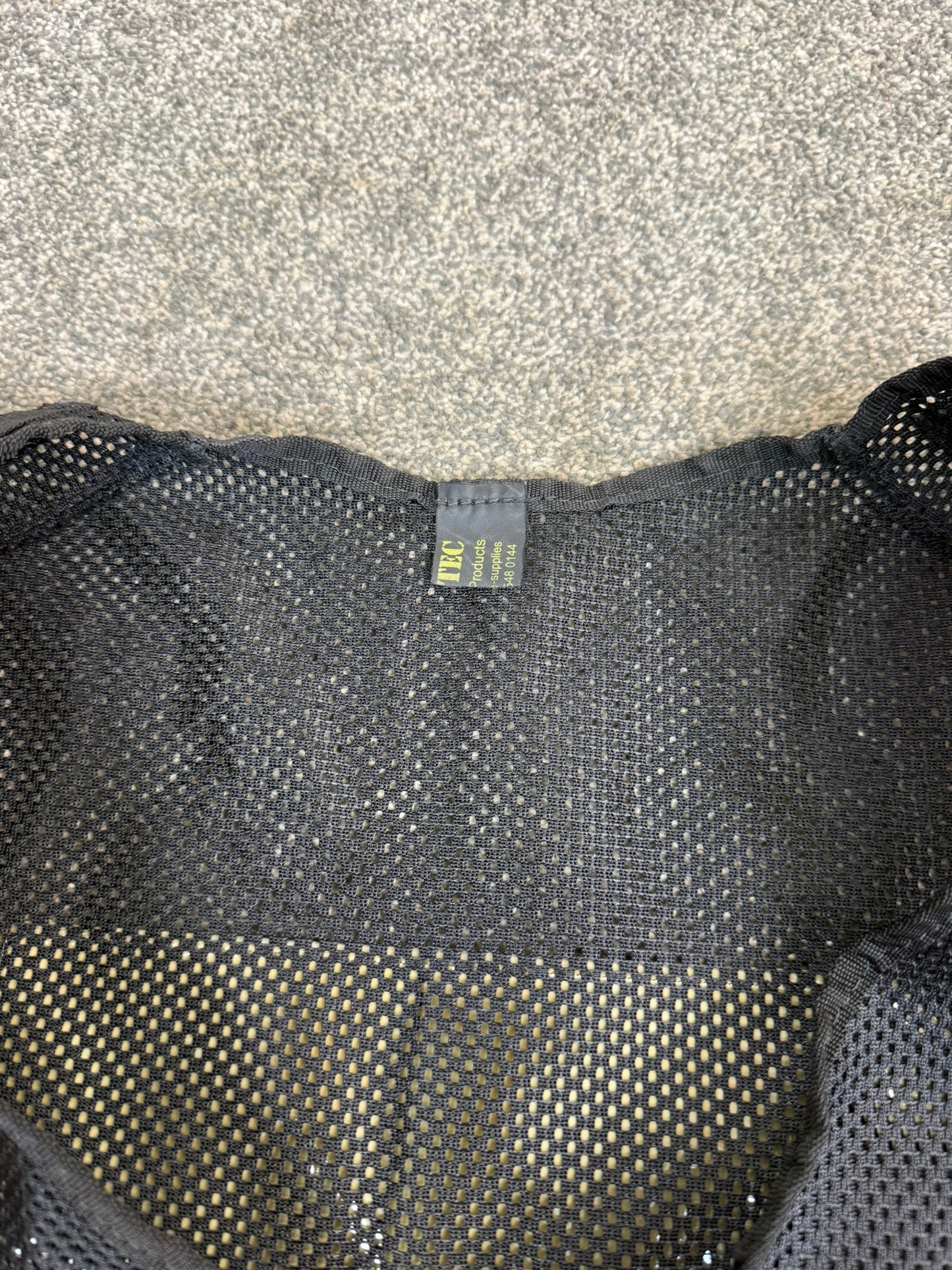 Ex Police Black Mesh Vest Tabard Badged TV Film Collector Display