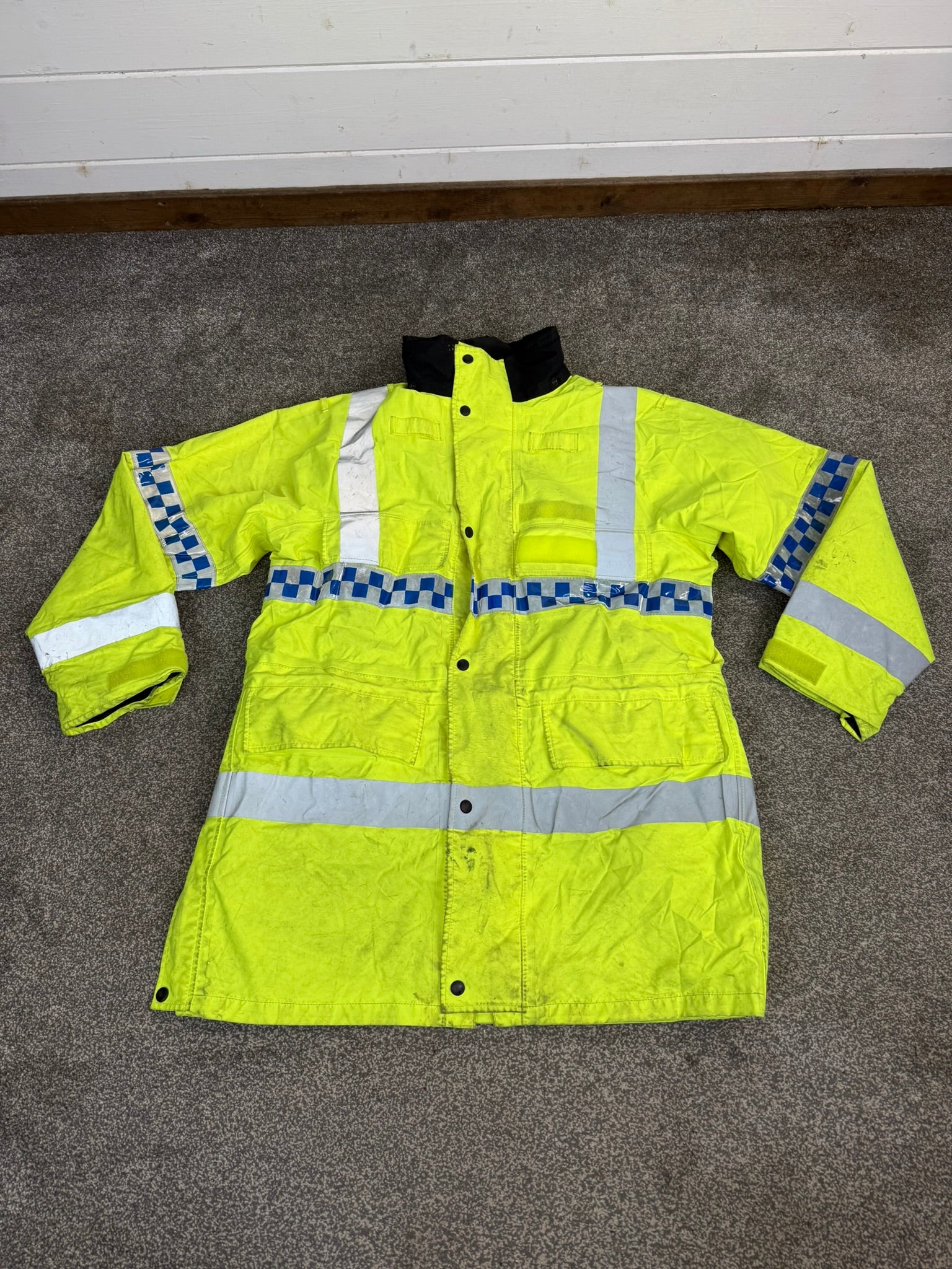 Ex Police Hi Vis Waterproof Coat Quilted Liner Horse Riding Dog Handle ...