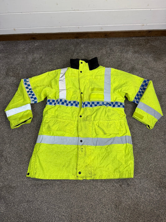Ex Police Hi Vis Waterproof Coat Quilted Liner Horse Riding Dog Handler Security Work Jacket