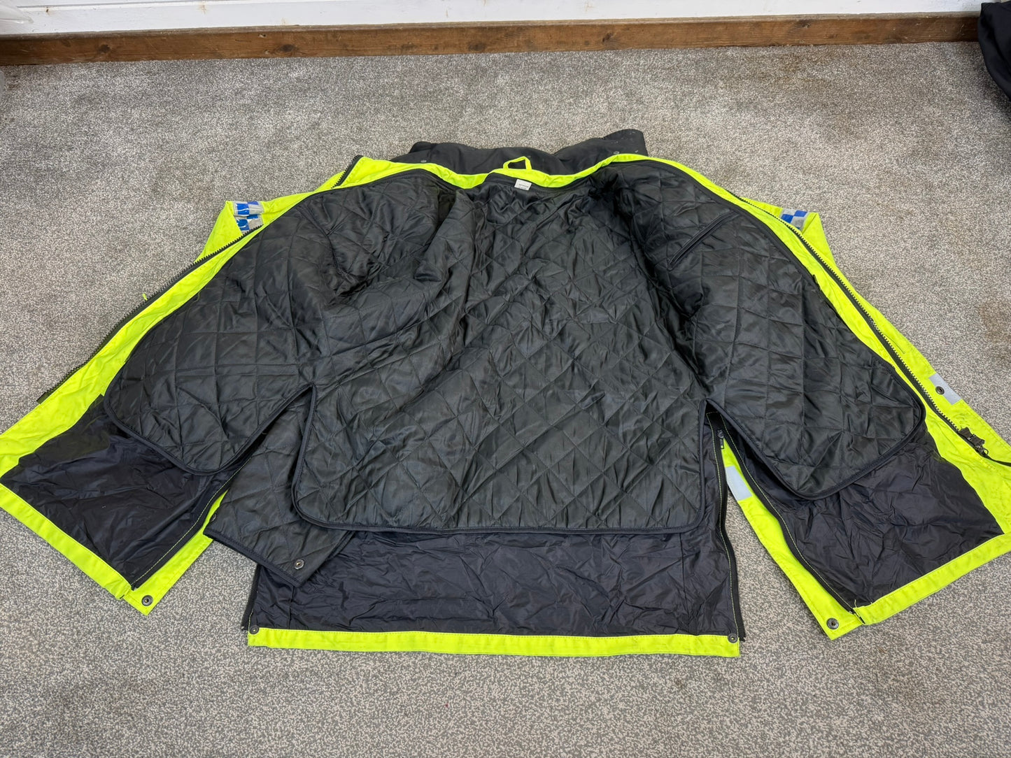 Ex Police Hi Vis Waterproof Coat Quilted Liner Horse Riding Dog Handler Security Work Jacket