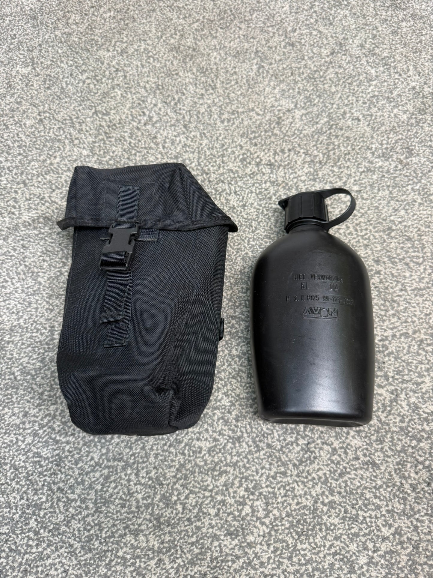 Ex Police Avon Respirator Water Bottle 1 Litre With Belt Pouch