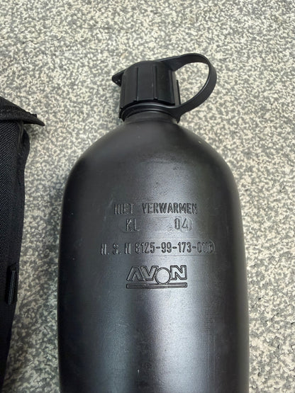 Ex Police Avon Respirator Water Bottle 1 Litre With Belt Pouch