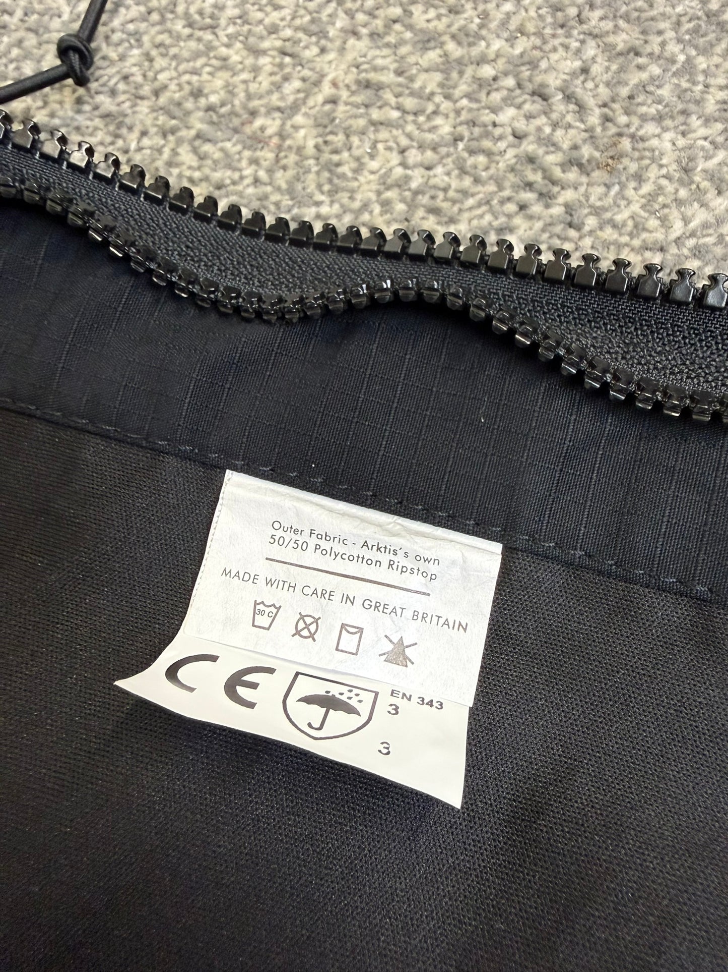 Arktis Avenger Jacket Smock B315 Ripstop Waterproof Black Ex Police Security - X Large