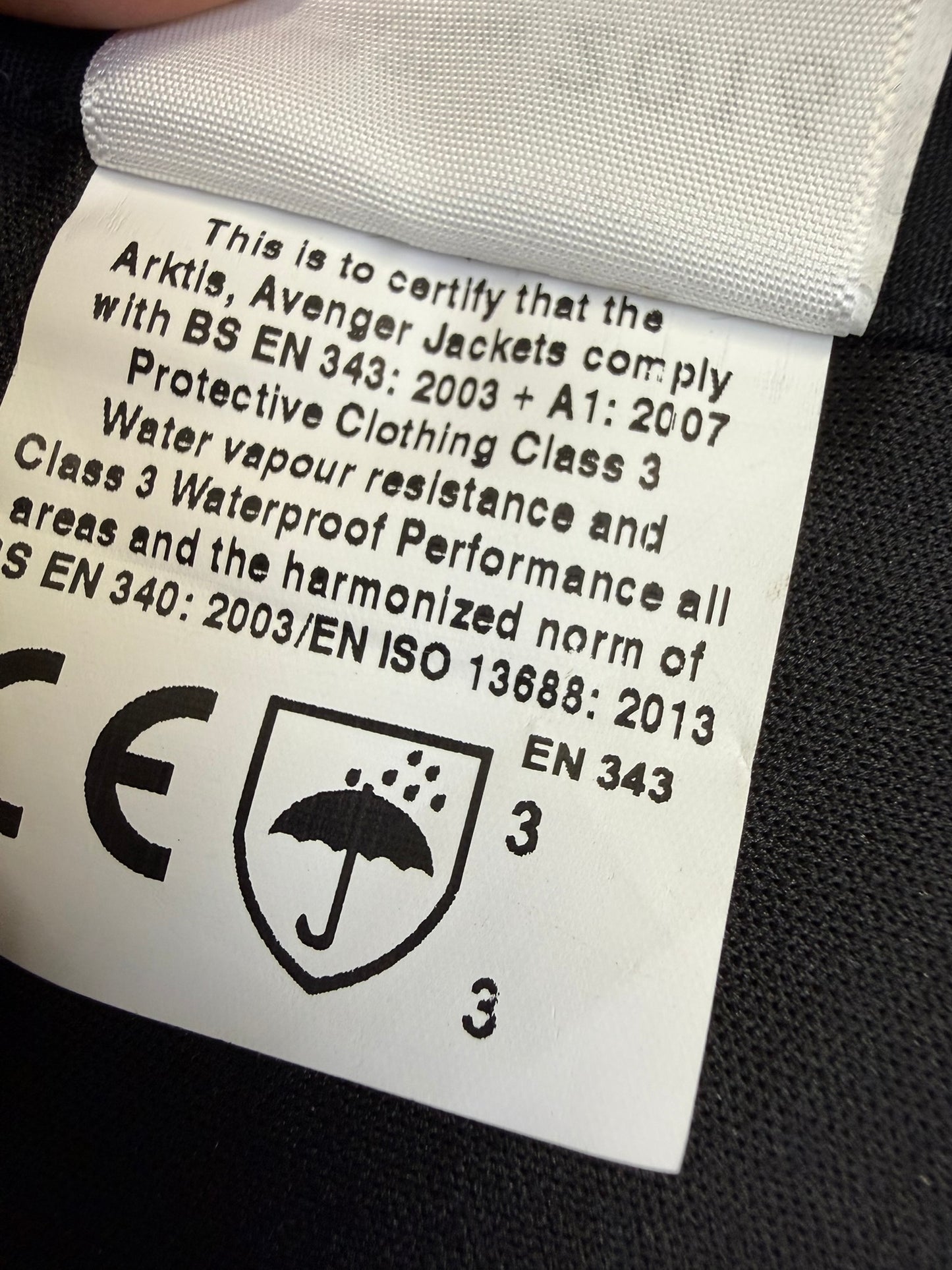 Arktis Avenger Jacket Smock B315 Ripstop Waterproof Black Ex Police Security - X Large