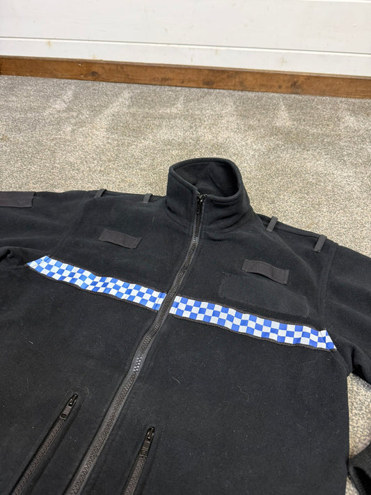 Ex Police Black Tornado Fleece Reflective Security Riding Theatre Jumper